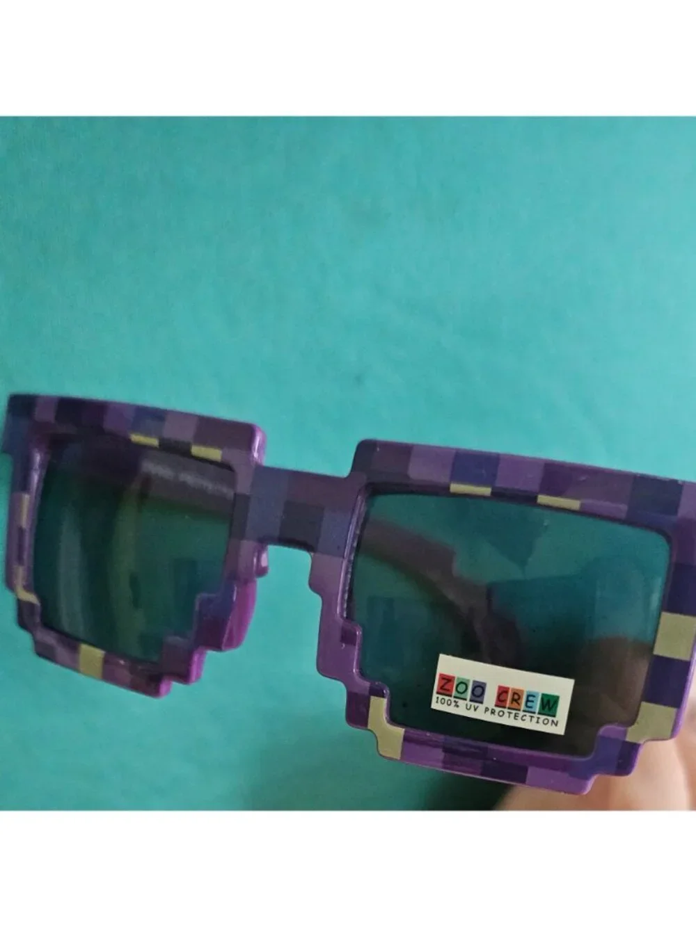Minecraft Steve Costume Kids 7-8 Padded Top TNT Sunglasses Pixelated Halloween